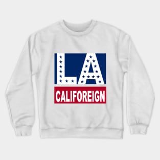 Small Red White Blue Flag of LA Calif Crewneck Sweatshirt